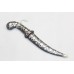 1 Pc Dagger Knife Silver Work Blunt Handmade Damascus Steel Blade Handle B72